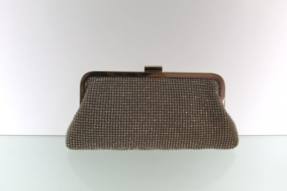 Pochette con Strass dorata