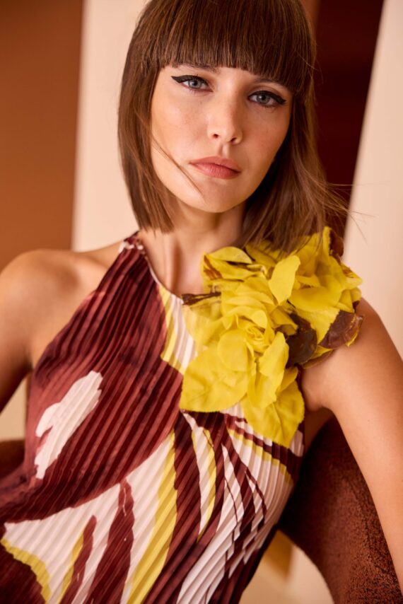 Abito Lungo Carla Ruiz cacao