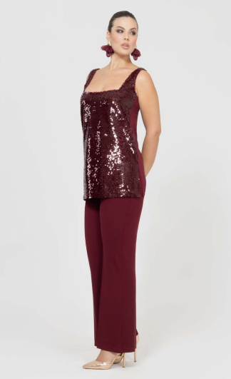 Pantalone Marina Talia bordeaux